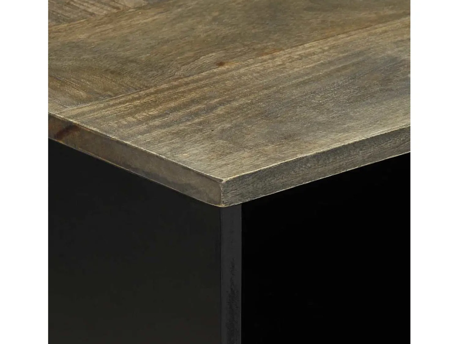 Clearance Mesa de centro | Mesa de apoio claro 80x50x40 cm madeira mangueira maciça Cinzento