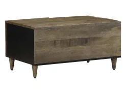 Clearance Mesa de centro | Mesa de apoio claro 80x50x40 cm madeira mangueira maciça Cinzento