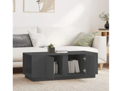 Mesa De Centro| Mesa de centro | Mesa de apoio 110x50x40 cm madeira de pinho maciça Cinzento