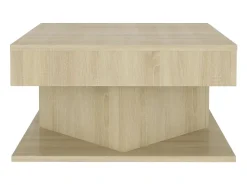 Mesa de centro | Mesa de apoio 57x57x30 cm derivados de madeira carvalho sonoma^ Mesa De Centro