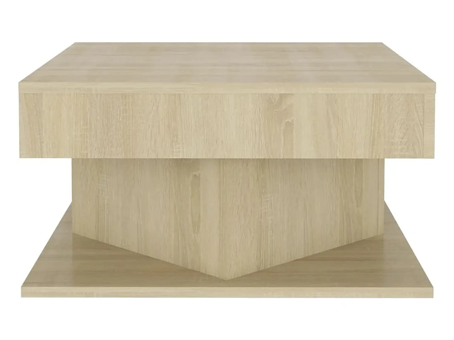 Mesa de centro | Mesa de apoio 57x57x30 cm derivados de madeira carvalho sonoma^ Mesa De Centro