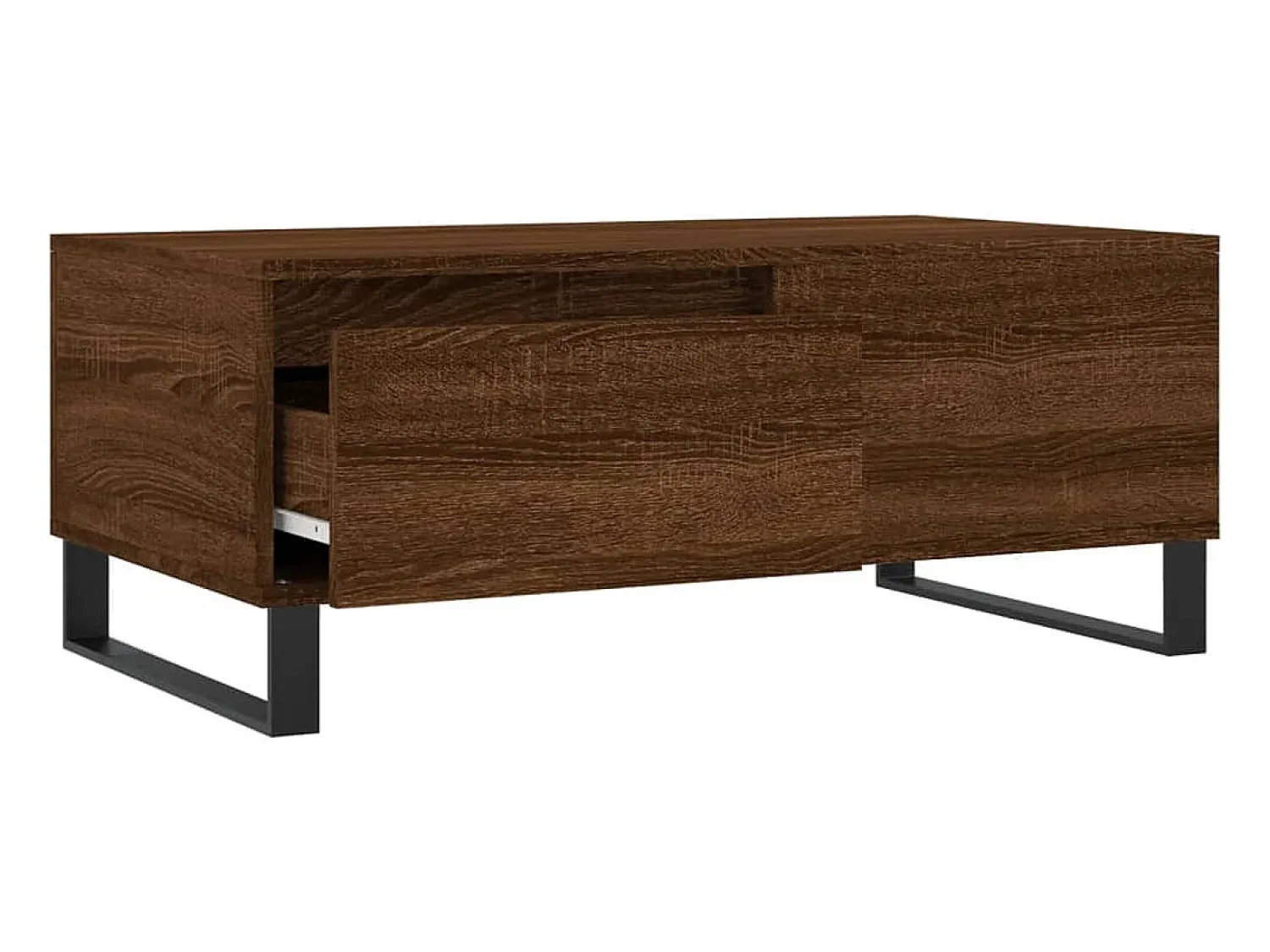 Mesa De Centro* Mesa de centro | Mesa de apoio 90x50x36.5cm derivados madeira carvalho Castanho