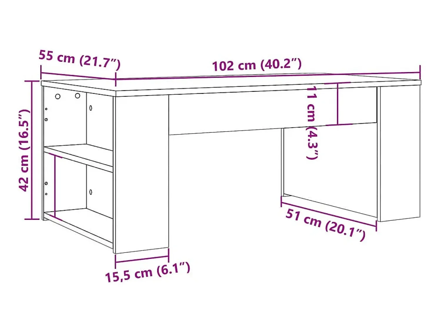 Online Mesa de centro | Mesa de apoio | Mesa de café 102x55x42 cm derivados de madeira madeira velha Castanho