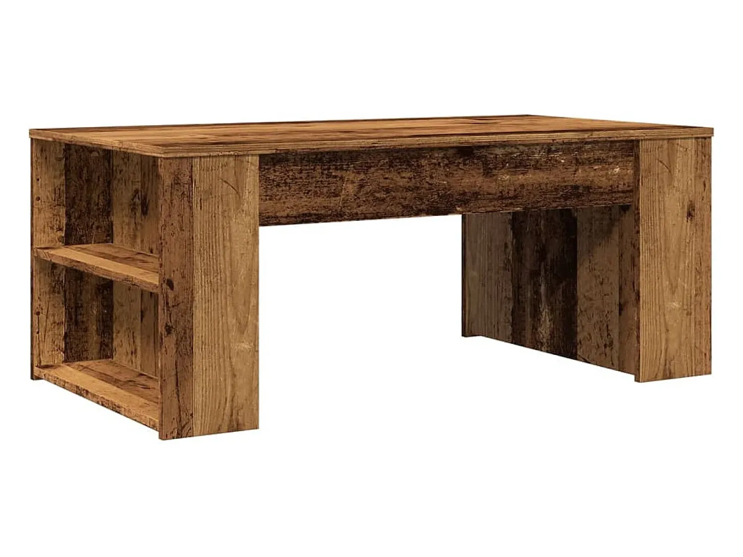 Online Mesa de centro | Mesa de apoio | Mesa de café 102x55x42 cm derivados de madeira madeira velha Castanho