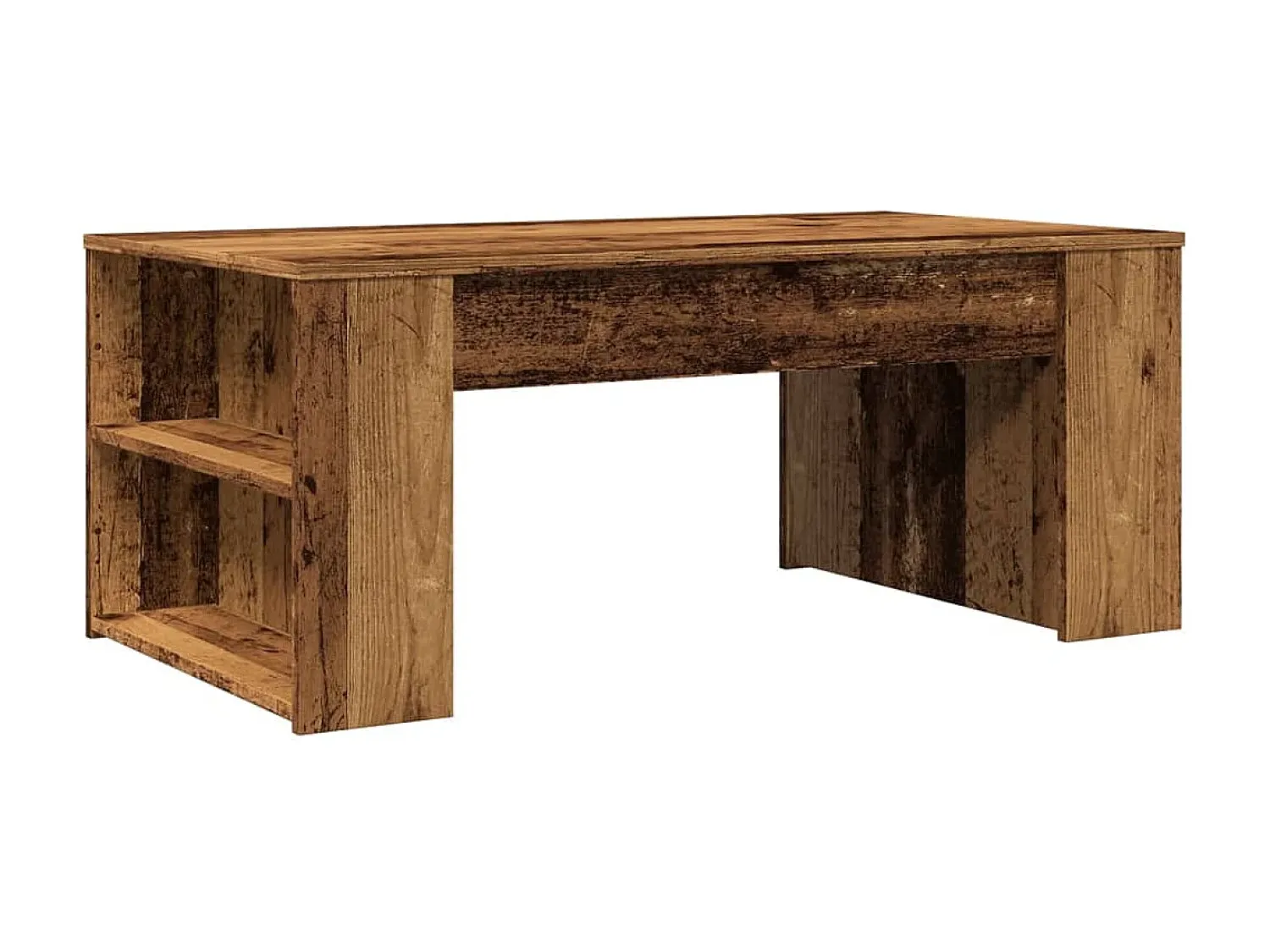 Online Mesa de centro | Mesa de apoio | Mesa de café 102x55x42 cm derivados de madeira madeira velha Castanho
