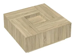 Sale Mesa de centro | Mesa de apoio 100x100x40 cm derivados madeira carvalho sonoma Castanho