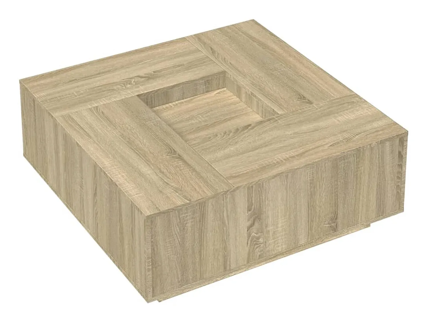 Sale Mesa de centro | Mesa de apoio 100x100x40 cm derivados madeira carvalho sonoma Castanho