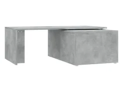 Mesa de centro | Mesa de apoio 150x50x35 cm contraplacado cimento^ Mesa De Centro