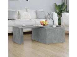 Mesa de centro | Mesa de apoio 150x50x35 cm contraplacado cimento^ Mesa De Centro