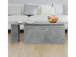 Mesa de centro | Mesa de apoio 150x50x35 cm contraplacado cimento^ Mesa De Centro