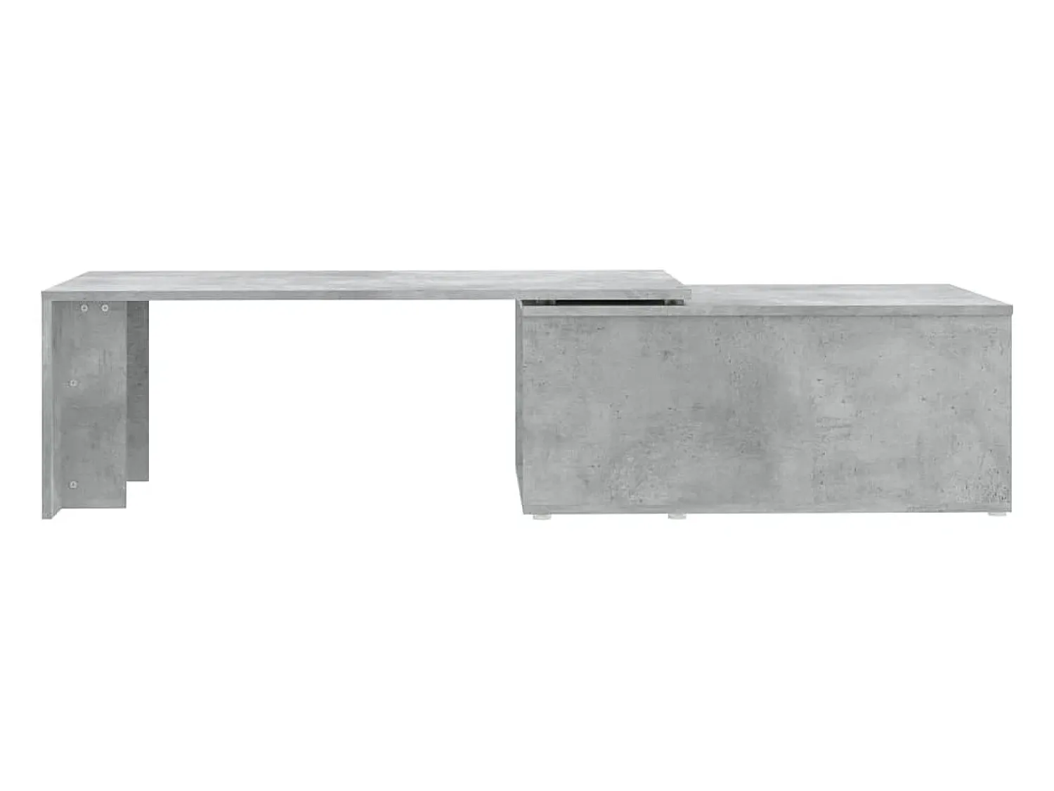 Mesa de centro | Mesa de apoio 150x50x35 cm contraplacado cimento^ Mesa De Centro