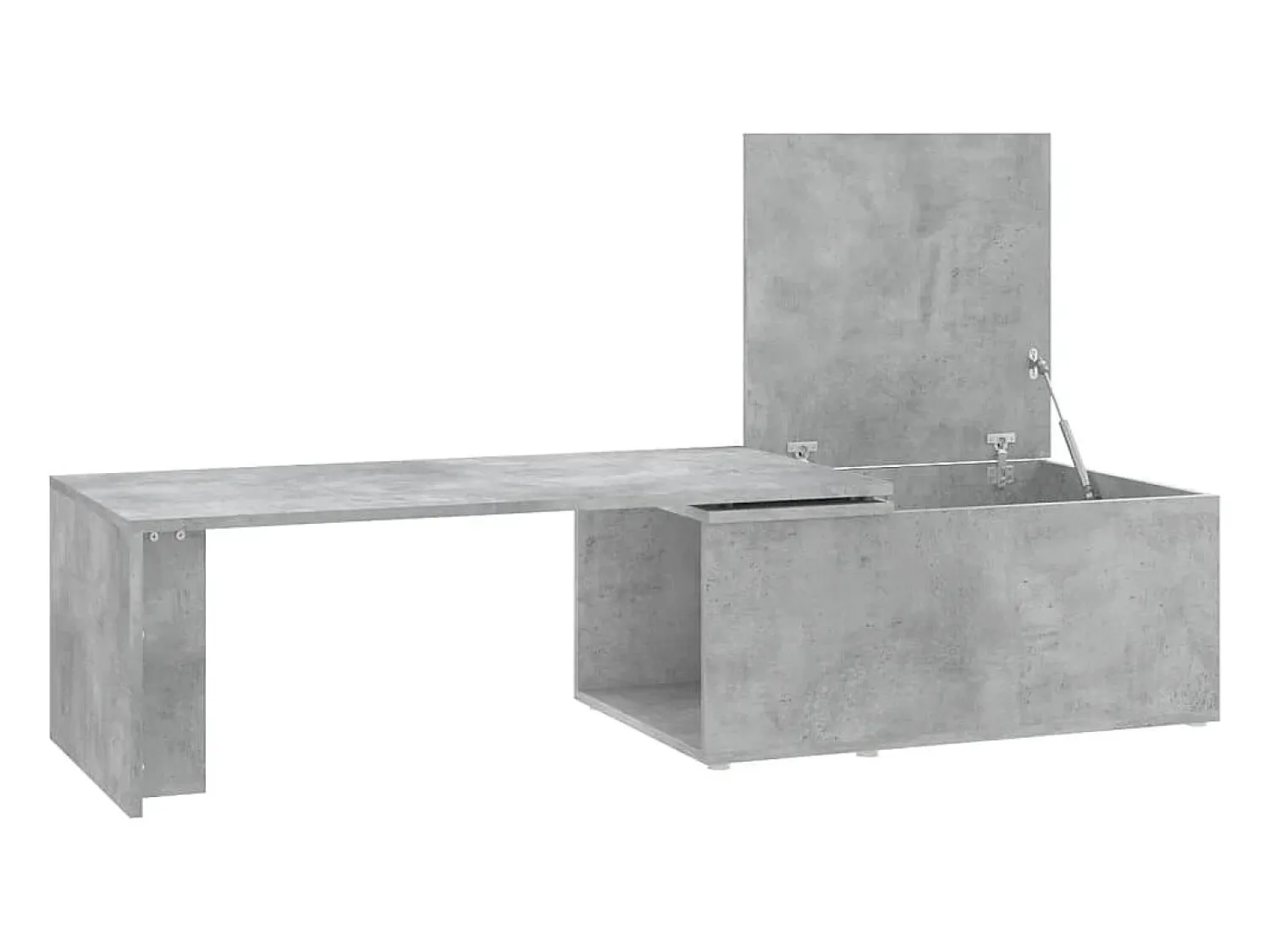 Mesa de centro | Mesa de apoio 150x50x35 cm contraplacado cimento^ Mesa De Centro
