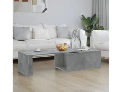 Mesa de centro | Mesa de apoio 150x50x35 cm contraplacado cimento^ Mesa De Centro
