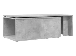 Mesa de centro | Mesa de apoio 150x50x35 cm contraplacado cimento^ Mesa De Centro