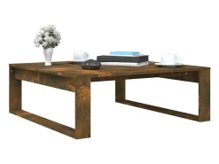 Clearance Mesa de centro | Mesa de apoio 100x100x35 cm madeira processada carvalho fumado Castanho
