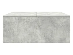 Mesa De Centro* Mesa de centro | Mesa de apoio com gavetas 100x100x40 cm -cimento Cinzento