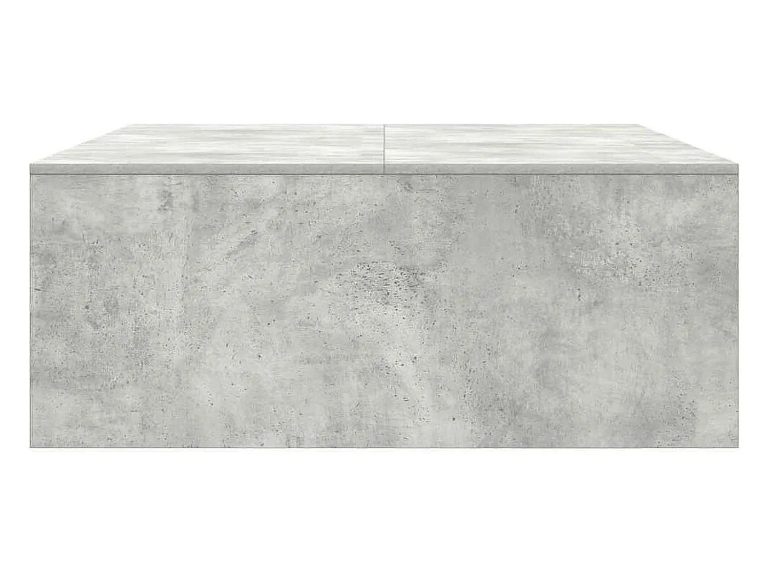 Mesa De Centro* Mesa de centro | Mesa de apoio com gavetas 100x100x40 cm -cimento Cinzento