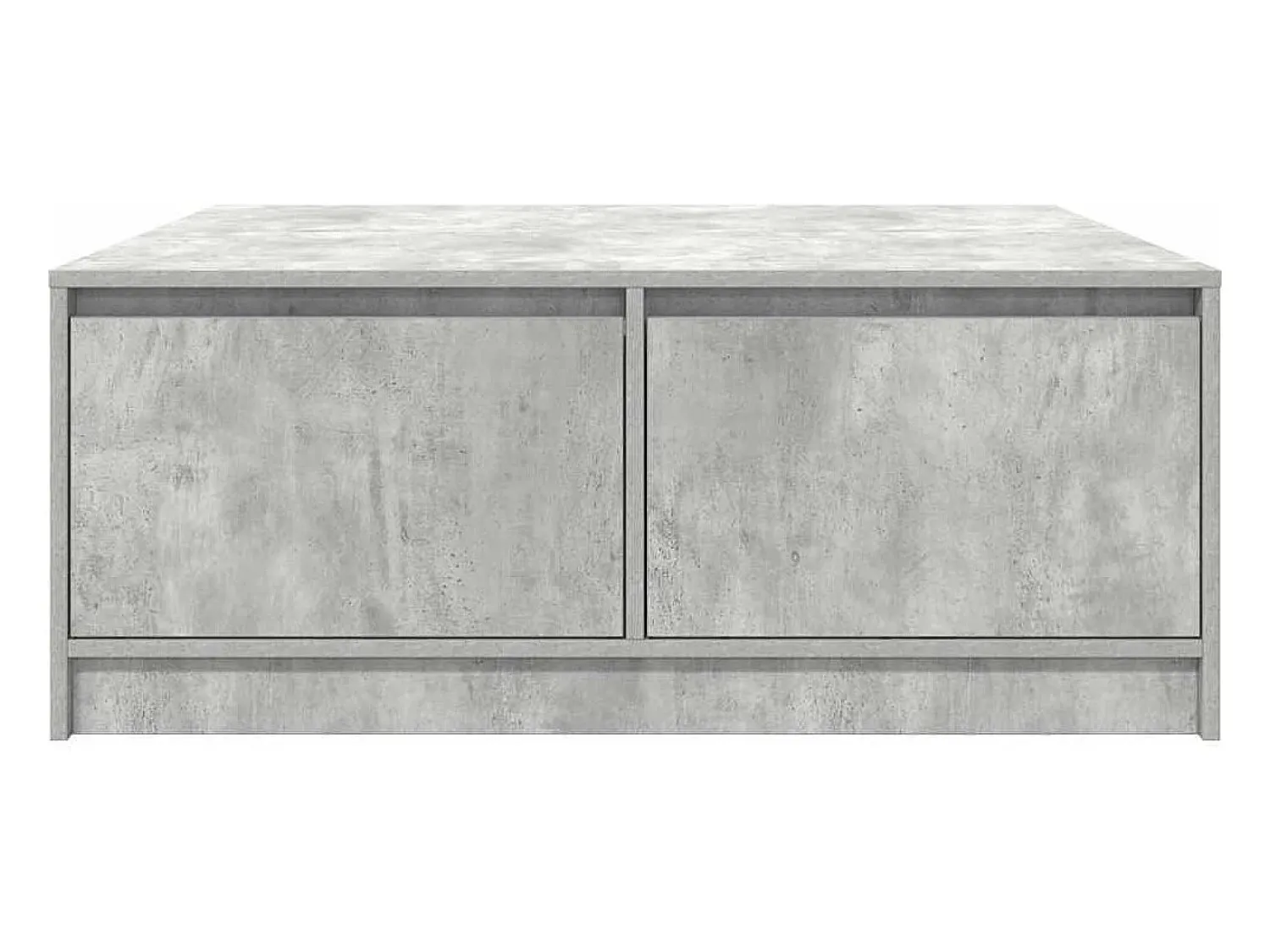 Mesa De Centro* Mesa de centro | Mesa de apoio com gavetas 100x100x40 cm -cimento Cinzento