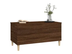 New Mesa de centro | Mesa de apoio 90x44.5x45 cm derivados madeira carvalho Castanho