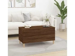 New Mesa de centro | Mesa de apoio 90x44.5x45 cm derivados madeira carvalho Castanho
