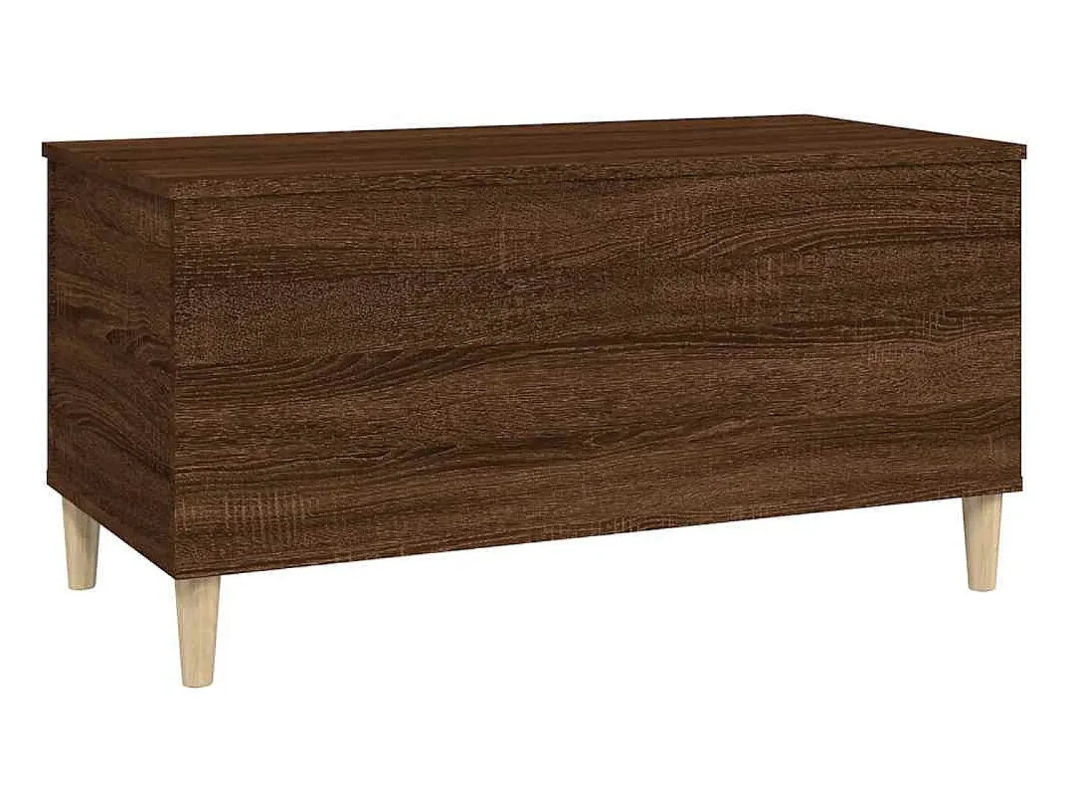 New Mesa de centro | Mesa de apoio 90x44.5x45 cm derivados madeira carvalho Castanho