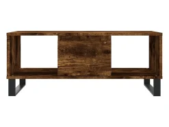 Mesa De Centro* Mesa de centro | Mesa de apoio 90x50x36.5 cm derivados madeira carvalho fumado Castanho