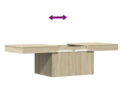 Mesa De Centro* Mesa de centro | Mesa de apoio 100x55x40 derivados de madeira carvalho sonoma Castanho