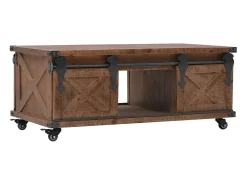 Mesa De Centro* Mesa de centro | Mesa de apoio em madeira de abeto maciça 91x51x38 cm Castanho