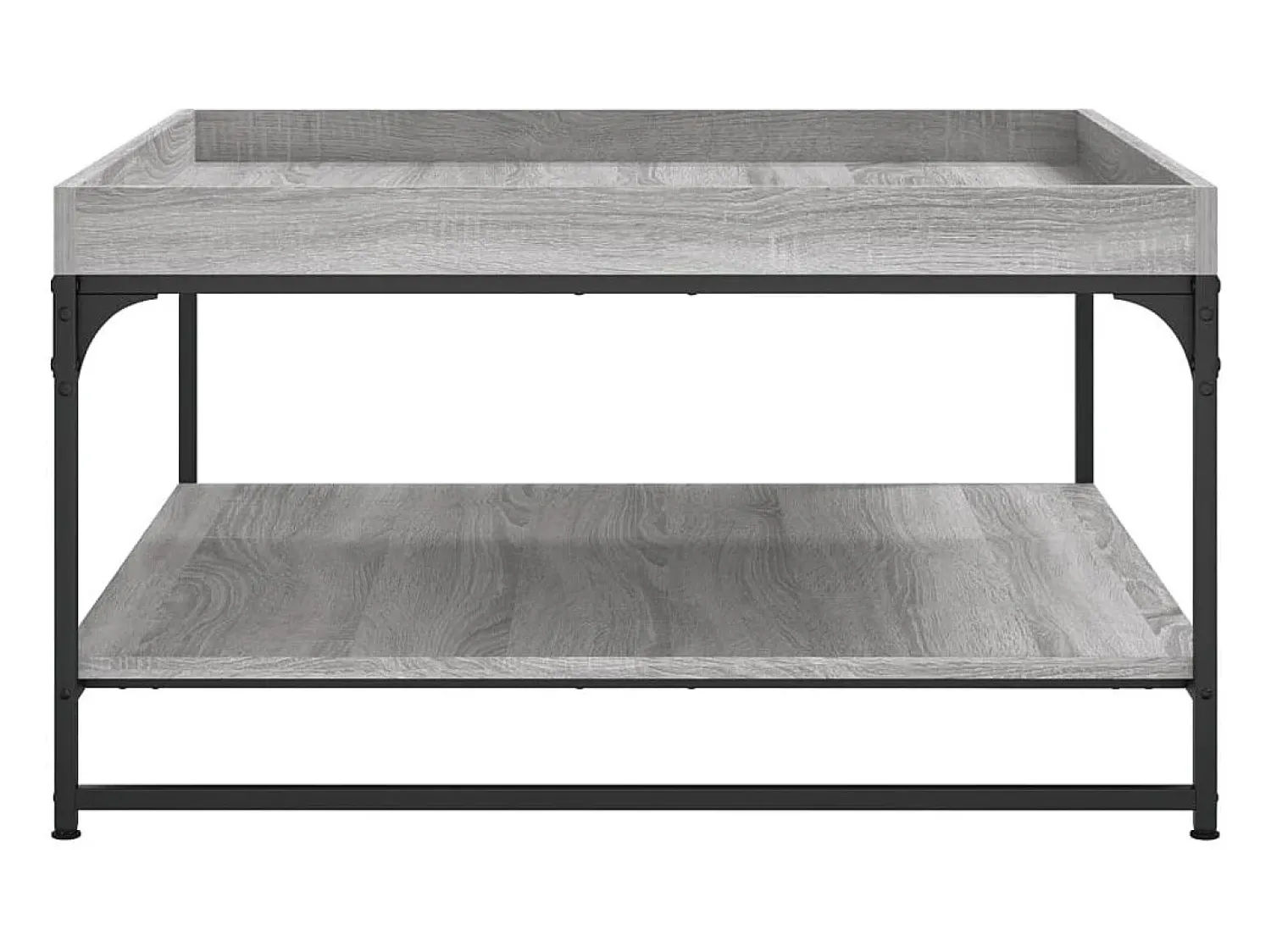 Best Mesa de centro | Mesa de apoio 80x80x45 cm derivados madeira/ferro cinza sonoma Cinzento