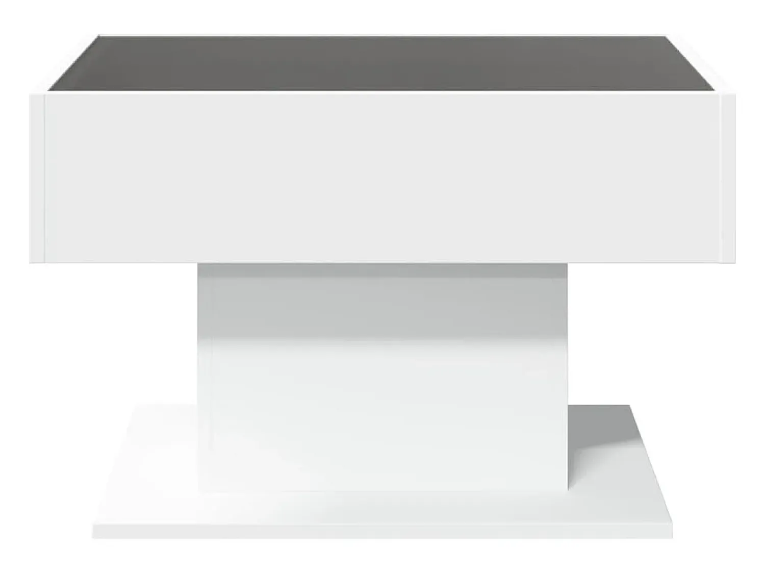 Mesa de centro | Mesa de apoio c/ LEDs 70x50x45 cm derivados de madeira^ Mesa De Centro