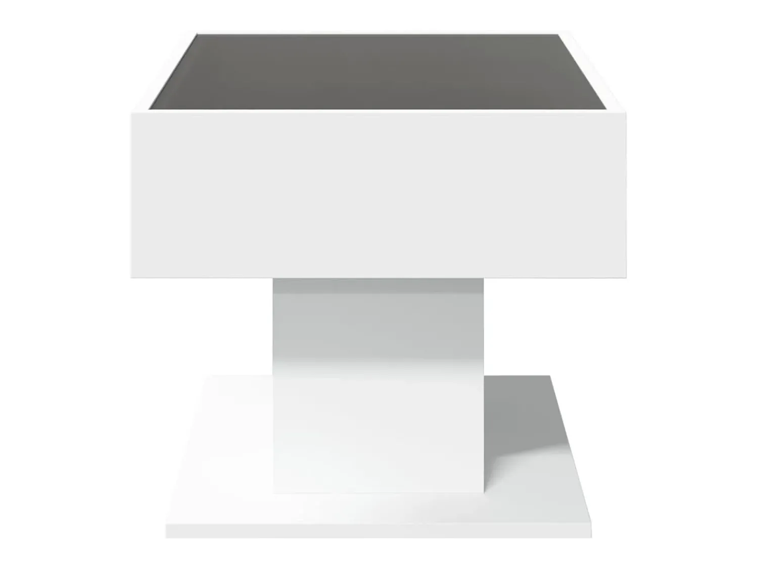 Mesa de centro | Mesa de apoio c/ LEDs 70x50x45 cm derivados de madeira^ Mesa De Centro