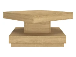 Mesa De Centro* Mesa de centro | Mesa de apoio 60x60x35 cm MDF -claro Castanho