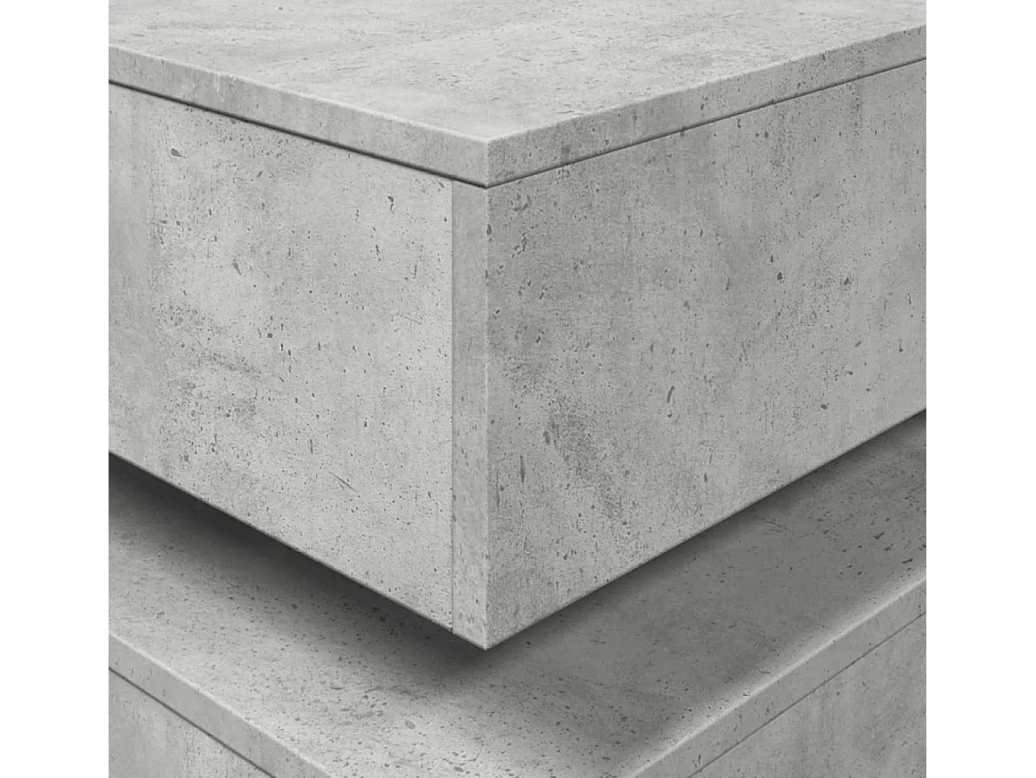 Mesa De Centro| Mesa de centro | Mesa de apoio com luzes LED 50x50x40 cm cimento Cinzento