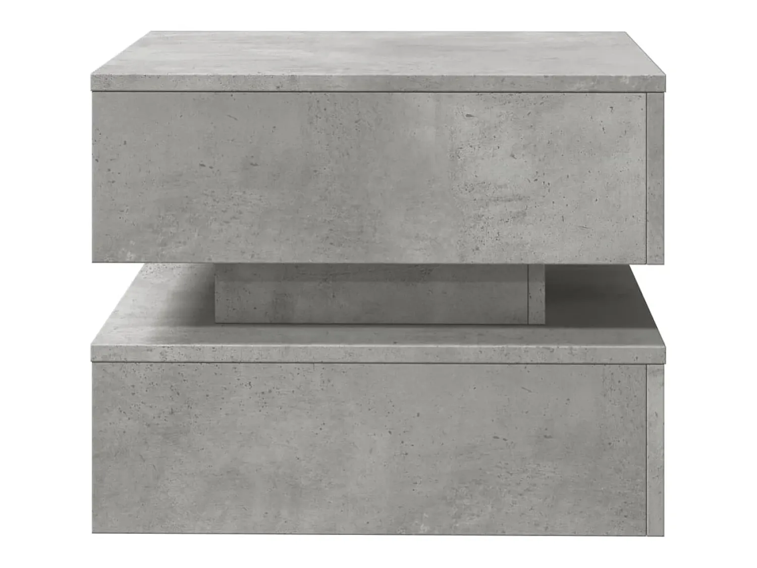 Mesa De Centro| Mesa de centro | Mesa de apoio com luzes LED 50x50x40 cm cimento Cinzento