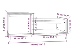 Mesa de centro | Mesa de apoio 100x50x45 cm derivados madeira cimento^ Mesa De Centro