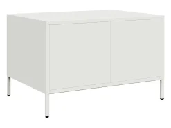 Mesa De Centro| Mesa de centro | Mesa de apoio 68.5x50x43.5 cm aço laminado a frio Branco