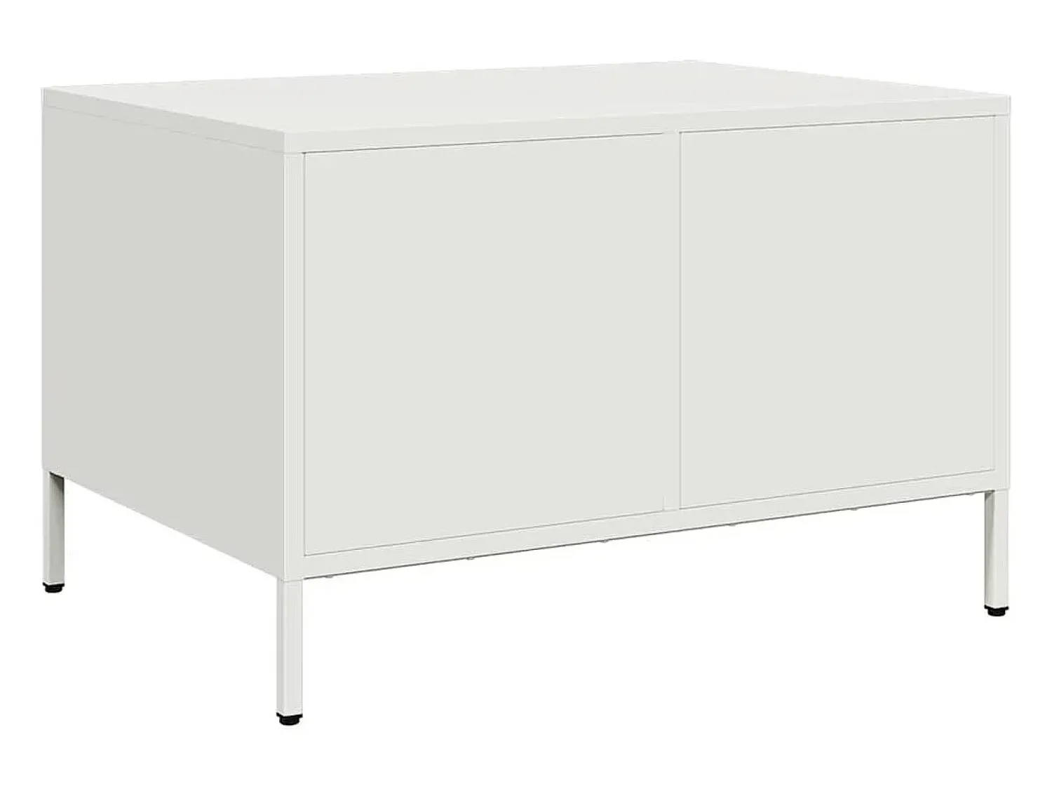 Mesa De Centro| Mesa de centro | Mesa de apoio 68.5x50x43.5 cm aço laminado a frio Branco