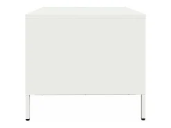 Mesa De Centro| Mesa de centro | Mesa de apoio 68.5x50x43.5 cm aço laminado a frio Branco
