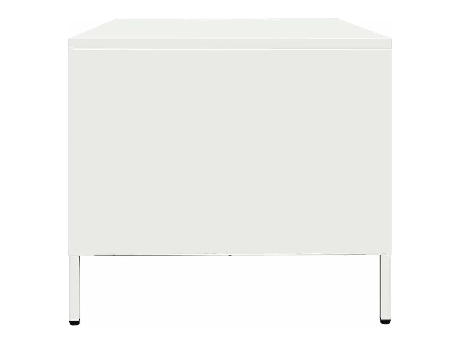 Mesa De Centro| Mesa de centro | Mesa de apoio 68.5x50x43.5 cm aço laminado a frio Branco