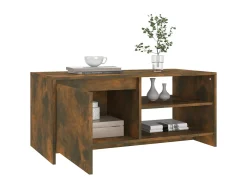 Mesa de centro | Mesa de apoio 102x50x45 cm derivados madeira carvalho fumado^ Mesa De Centro