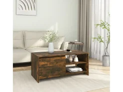 Mesa de centro | Mesa de apoio 102x50x45 cm derivados madeira carvalho fumado^ Mesa De Centro