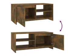 Mesa de centro | Mesa de apoio 102x50x45 cm derivados madeira carvalho fumado^ Mesa De Centro