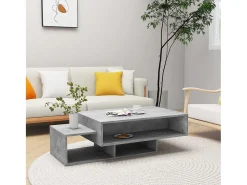 Mesa De Centro* Mesa de centro | Mesa de apoio 105x55x32 cm derivados madeira cimento Cinzento