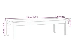 Mesa de centro | Mesa de apoio | Mesa de café 110x50x30 cm madeira de pinho maciça^ Mesa De Centro