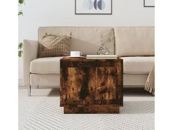 Mesa De Centro| Mesa de centro | Mesa de apoio 51x50x44 cm derivados madeira carvalho fumado Castanho