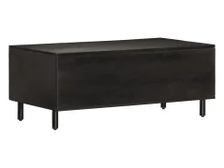 Mesa De Centro* Mesa de centro | Mesa de apoio 100x54x40 cm madeira de mangueira maciça Preto