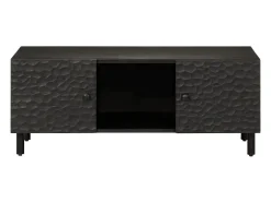 Mesa De Centro* Mesa de centro | Mesa de apoio 100x54x40 cm madeira de mangueira maciça Preto