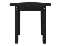 Online Mesa de centro | Mesa de apoio Ø 55x45 cm madeira de pinho maciça Preto
