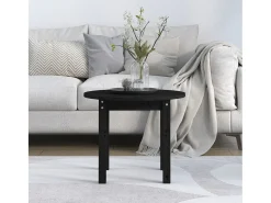 Online Mesa de centro | Mesa de apoio Ø 55x45 cm madeira de pinho maciça Preto