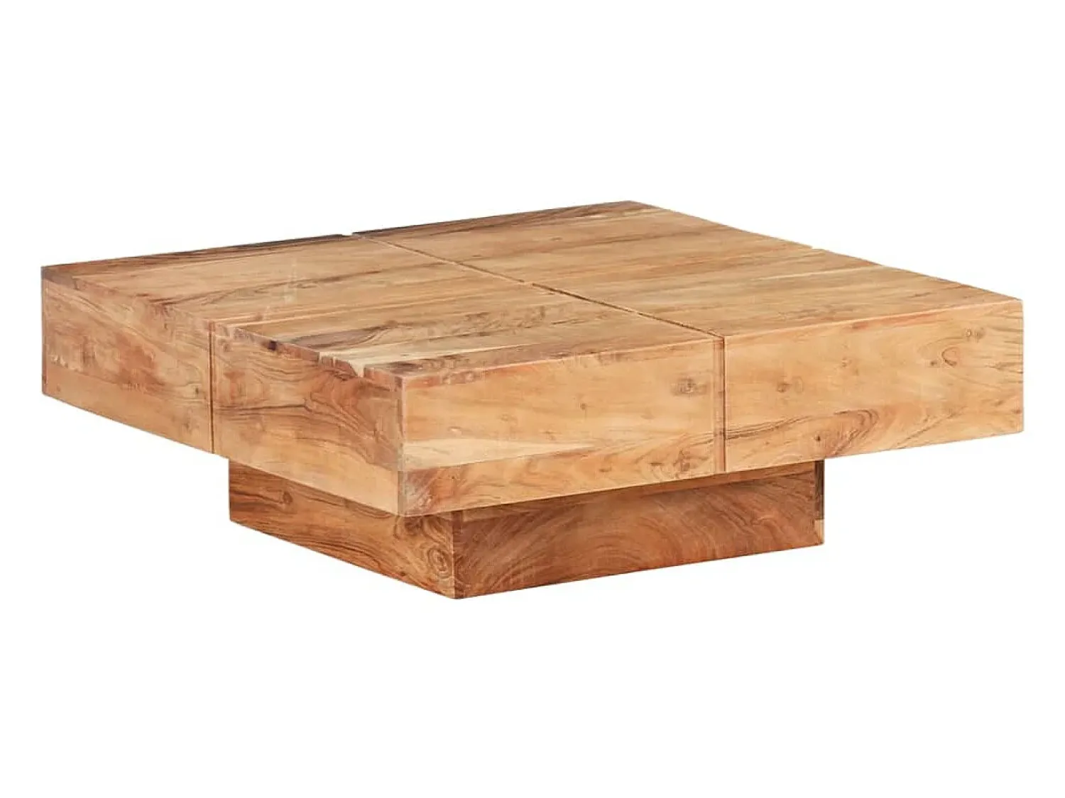 Mesa de centro | Mesa de apoio | Mesa de café 80x80x28 cm madeira de acácia maciça^ Mesa De Centro